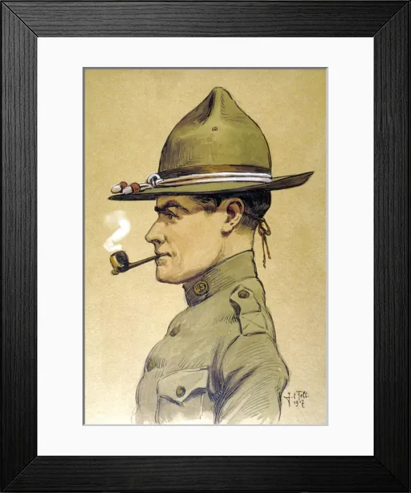 Framed Print : Portrait of an American doughboy Framed Print : Portrait of an American doughboy