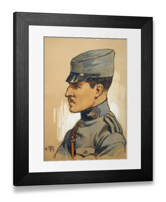 Framed Print : Portrait of a Italian Officer Framed Print : Portrait of a Italian Officer