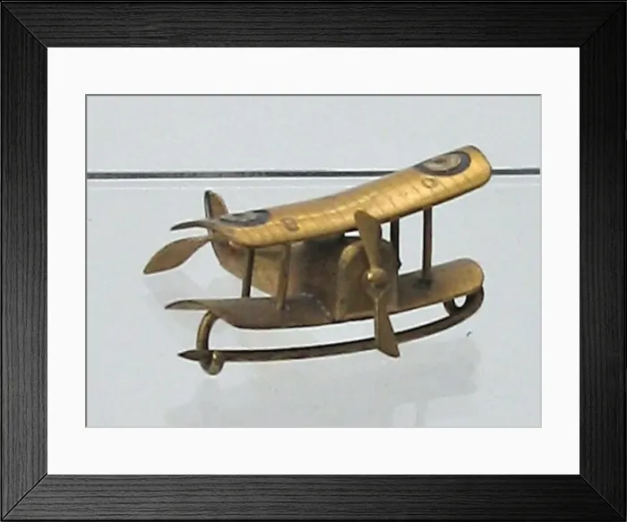 Framed Print : WWI biplane brooch with enamel RFC roundels Framed Print : WWI biplane brooch with enamel RFC roundels