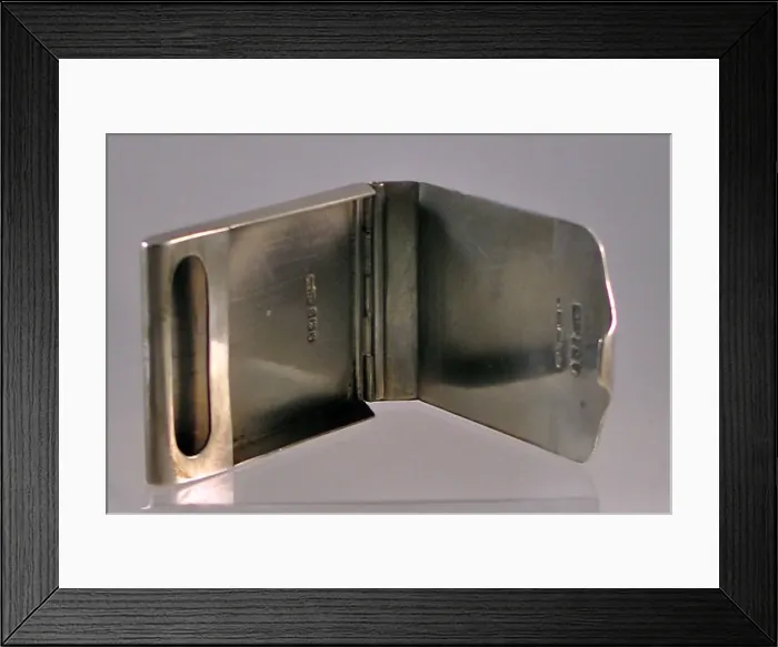 Framed Print : Silver matchbook cover Framed Print : Silver matchbook cover