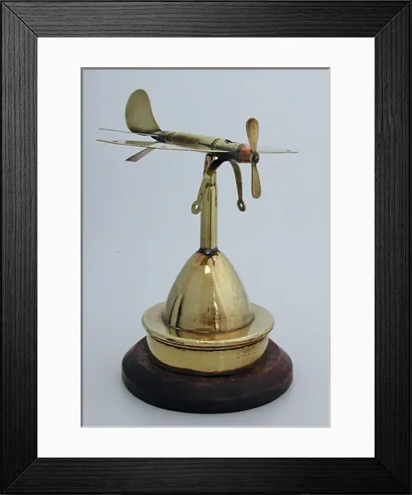 Framed Print : German style (Taube) monoplane on a wooden plinth Framed Print : German style (Taube) monoplane on a wooden plinth