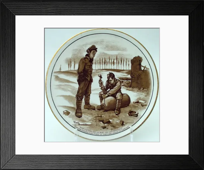 Framed Print : Plate - Give it a good ard un, Bert Framed Print : Plate - Give it a good ard un, Bert