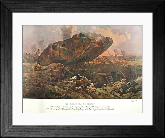 Framed Print : Tank in action Framed Print : Tank in action