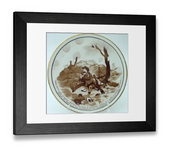 Framed Print : Plate - Here with a loaf of bread, beneath the row Framed Print : Plate - Here with a loaf of bread, beneath the row