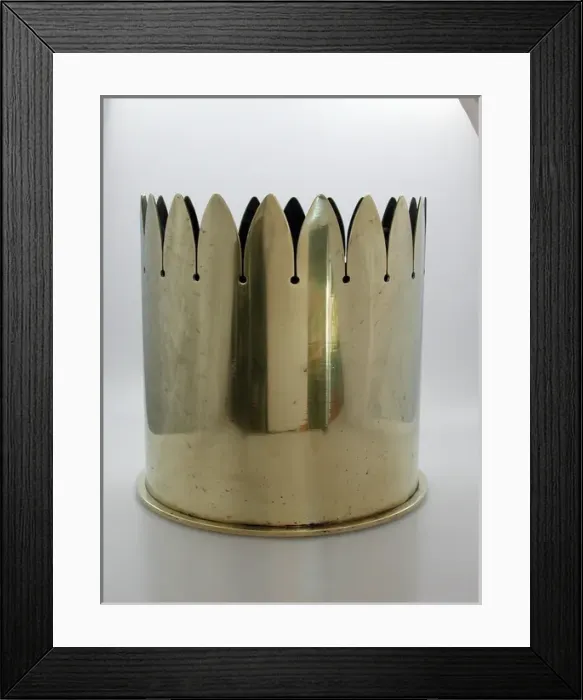 Framed Print : Large German Howitzer shell-case in form of a jardiniere Framed Print : Large German Howitzer shell-case in form of a jardiniere