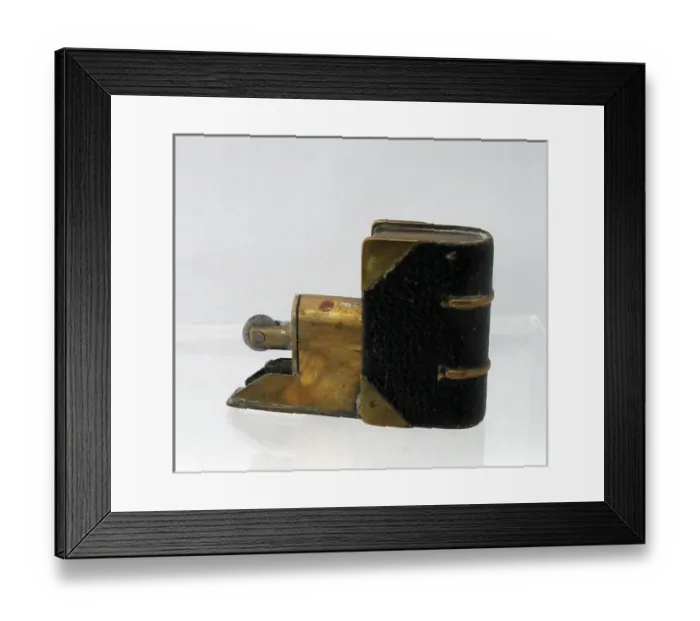 Framed Print : Trench Art lighter in the shape of a book Framed Print : Trench Art lighter in the shape of a book
