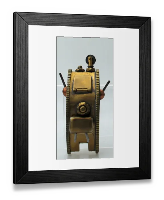 Framed Print : Trench Art lighter in the shape of a WWI tank Framed Print : Trench Art lighter in the shape of a WWI tank