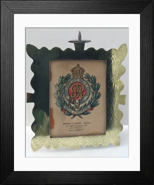 Framed Print : Photo frame - printed coloured badge of Royal Engineers Framed Print : Photo frame - printed coloured badge of Royal Engineers