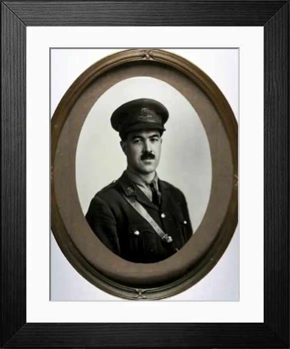 Framed Print : Oval miniature portrait - Officer - North Staffordshire Reg Framed Print : Oval miniature portrait - Officer - North Staffordshire Reg