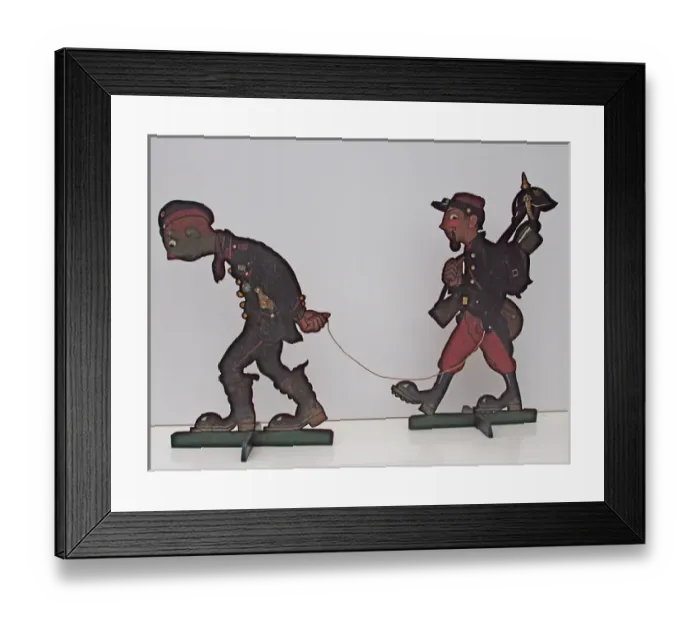 Framed Print : Two French soldiers and two German prisoners