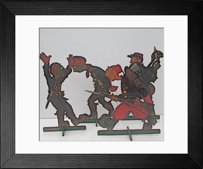 Framed Print : Two French soldiers and two German prisoners Framed Print : Two French soldiers and two German prisoners
