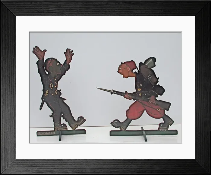 Framed Print : Two French soldiers and two German prisoners Framed Print : Two French soldiers and two German prisoners