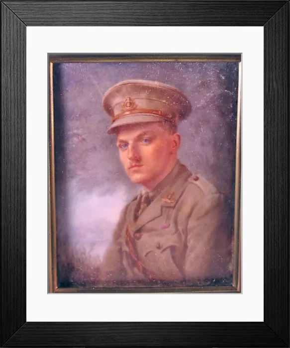 Framed Print : Miniature portrait of an Officer of the Suffolk Regiment Framed Print : Miniature portrait of an Officer of the Suffolk Regiment