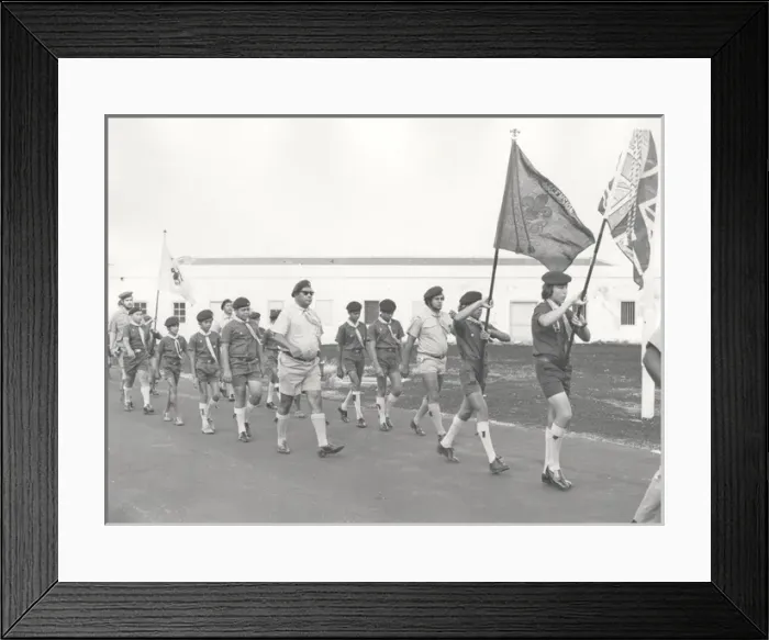 Framed Print : Boy Scouts on Ascension Island, South Atlantic Framed Print : Boy Scouts on Ascension Island, South Atlantic