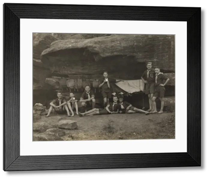 Framed Print : Scouts in camp, Australia Framed Print : Scouts in camp, Australia
