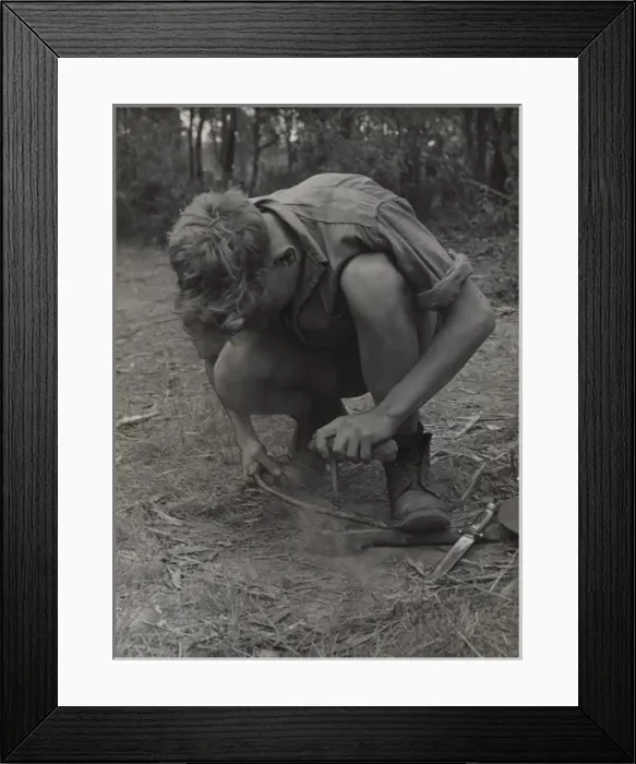Framed Print : Scout producing fire, Australia Framed Print : Scout producing fire, Australia