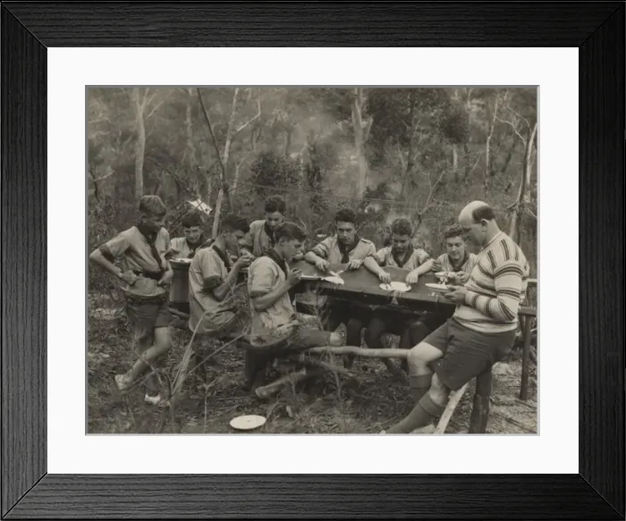 Framed Print : Scouts camping in Australia Framed Print : Scouts camping in Australia