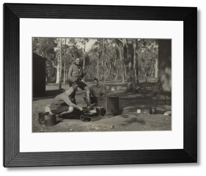 Framed Print : Scouts cooking in South Australia Framed Print : Scouts cooking in South Australia