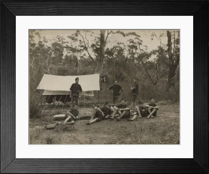 Framed Print : Scouts camping in Australia Framed Print : Scouts camping in Australia