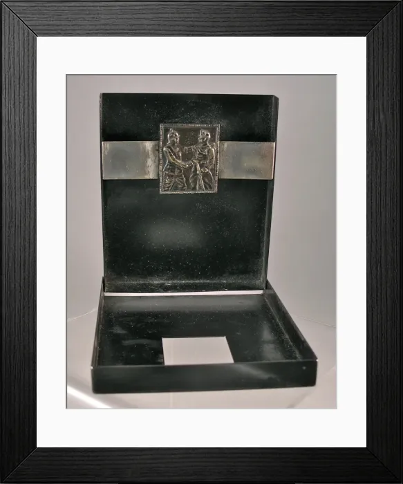 Framed Print : Metal cigarette case - WWI Framed Print : Metal cigarette case - WWI
