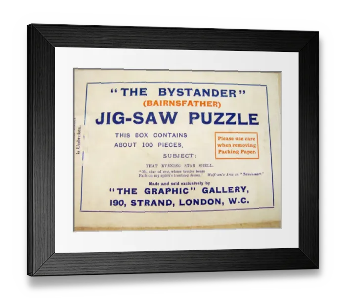 Framed Print : The Bystander Jigsaw By Capt Bruce Bairnsfather Framed Print : The Bystander Jigsaw By Capt Bruce Bairnsfather