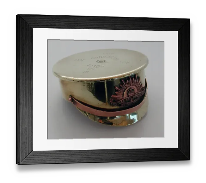Framed Print : General Service cap - badge of the Australian Imperial Force Framed Print : General Service cap - badge of the Australian Imperial Force