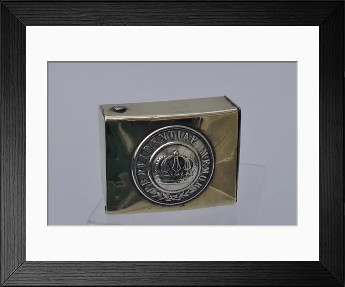 Framed Print : German other ranks belt buckle of 105th Saxon Regiment Framed Print : German other ranks belt buckle of 105th Saxon Regiment