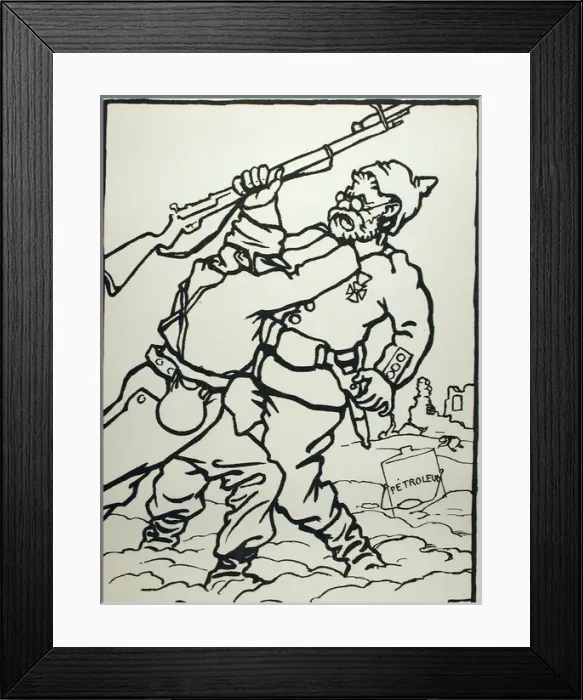 Framed Print : Combat between French and German soldiers Framed Print : Combat between French and German soldiers