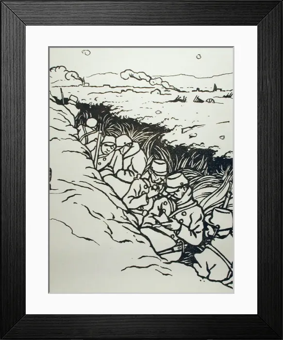Framed Print : Visions de Guerre - French troops in the trenches Framed Print : Visions de Guerre - French troops in the trenches