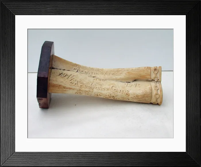 Framed Print : WWI carved bone Framed Print : WWI carved bone