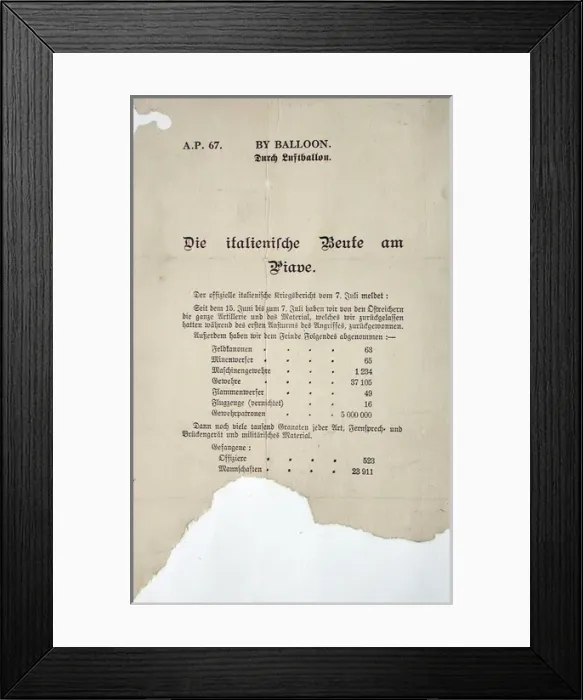Framed Print : British propaganda leaflet Framed Print : British propaganda leaflet