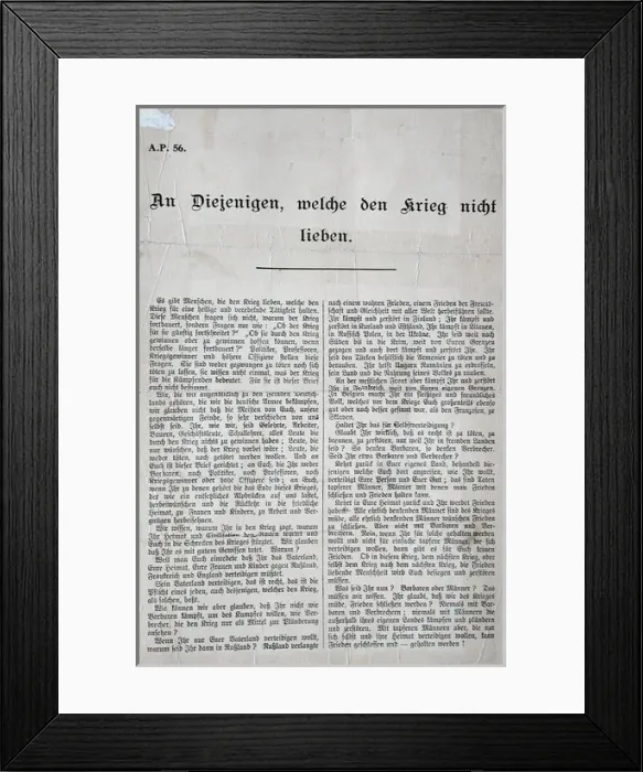 Framed Print : British propaganda leaflet Framed Print : British propaganda leaflet