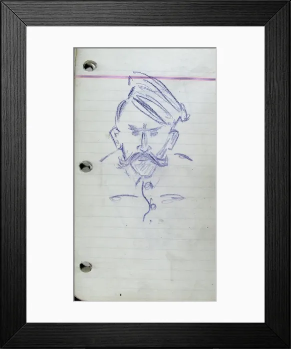 Framed Print : Portrait of a moustached comrade Framed Print : Portrait of a moustached comrade