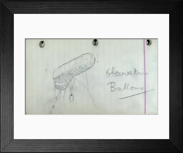 Framed Print : Observation balloon Framed Print : Observation balloon