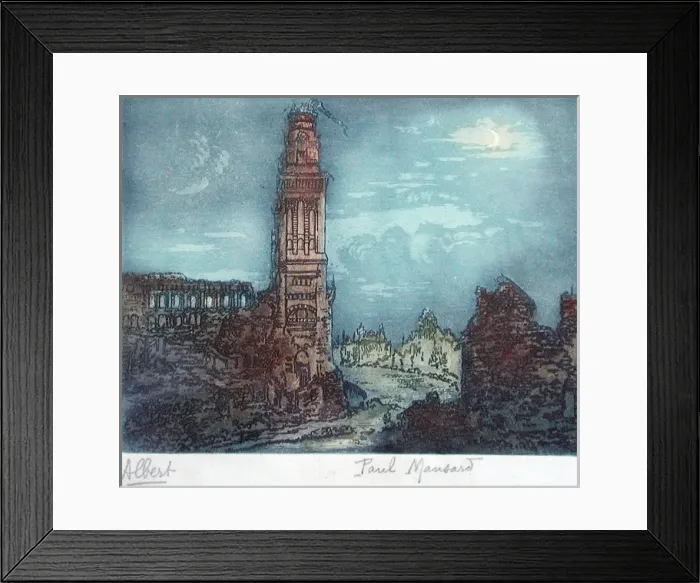 Framed Print : The Basilique, Notre Dame de Brebieres, Albert Framed Print : The Basilique, Notre Dame de Brebieres, Albert