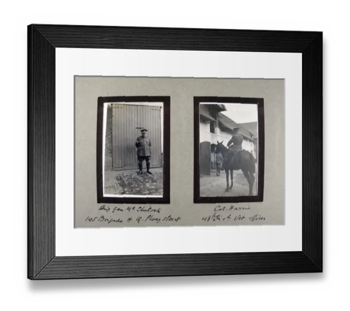 Framed Print : WWI album of Lieutenant-Colonel P Syrcold Framed Print : WWI album of Lieutenant-Colonel P Syrcold