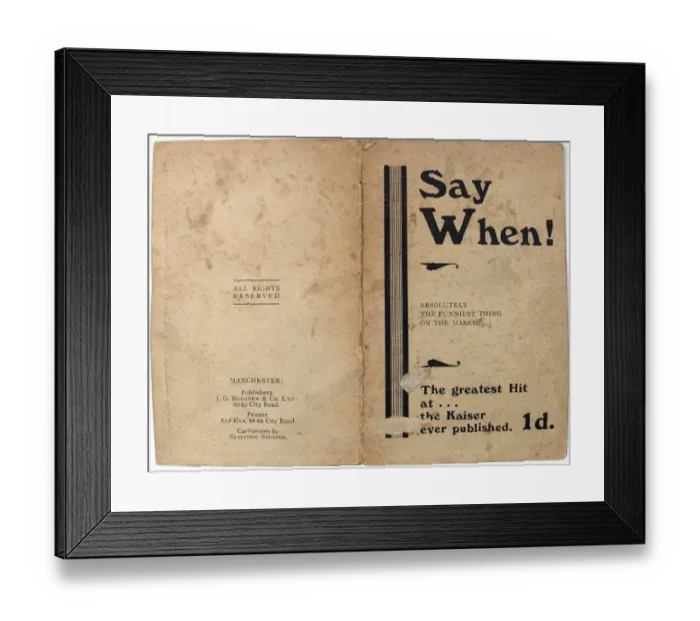 Framed Print : Cartoon image of a Tommy spanking the Kaiser Framed Print : Cartoon image of a Tommy spanking the Kaiser