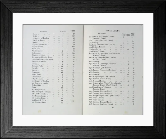 Framed Print : Order of Service Booklet for those who died during the War Framed Print : Order of Service Booklet for those who died during the War