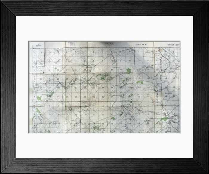 Framed Print : Trench maps belonging to Sergeant Ernest Blaikley Framed Print : Trench maps belonging to Sergeant Ernest Blaikley