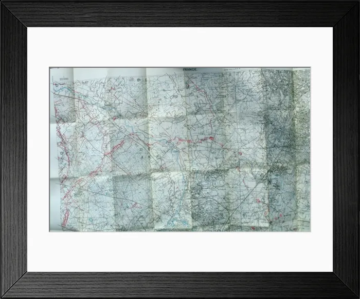 Framed Print : Trench maps belonging to Sergeant Ernest Blaikley Framed Print : Trench maps belonging to Sergeant Ernest Blaikley