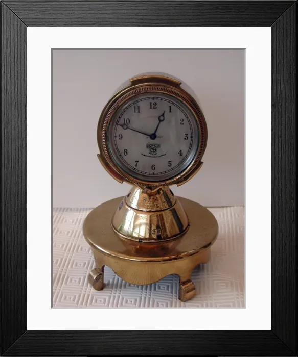 Framed Print : A Smiths H823 clock encased in a German 77 mm shellcase Framed Print : A Smiths H823 clock encased in a German 77 mm shellcase
