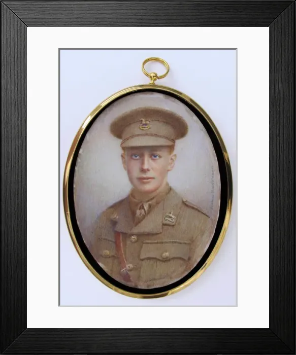Framed Print : Miniature portrait - Officer of the West Yorkshire Regiment Framed Print : Miniature portrait - Officer of the West Yorkshire Regiment