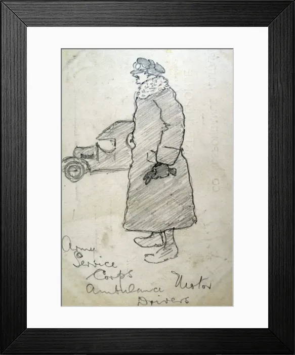 Framed Print : Army Service Corps Ambulance Motor Drivers Framed Print : Army Service Corps Ambulance Motor Drivers