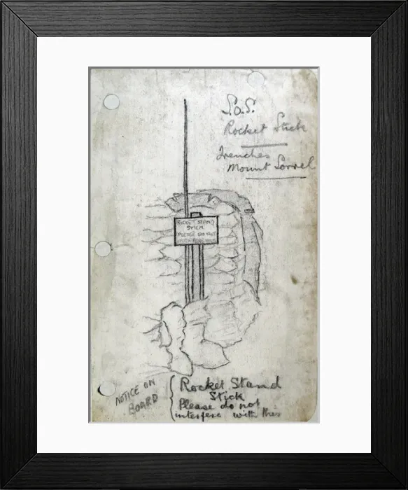 Framed Print : SOS Rocket Stick Trenches, Mount Sorrel Framed Print : SOS Rocket Stick Trenches, Mount Sorrel