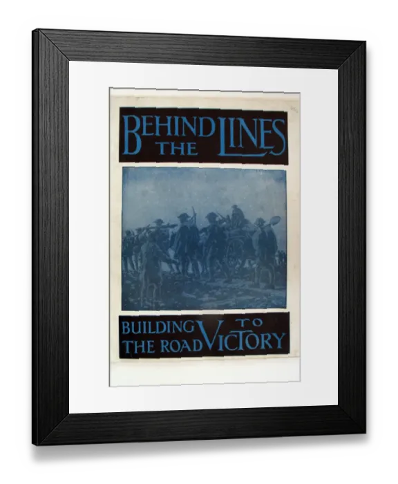 Framed Print : Behind The Lines - Building the Road to Victory Framed Print : Behind The Lines - Building the Road to Victory