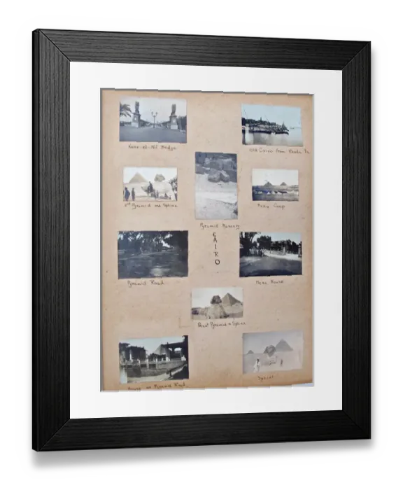 Framed Print : Album - Assorted photos and postcards of Egypt & Palestine Framed Print : Album - Assorted photos and postcards of Egypt & Palestine
