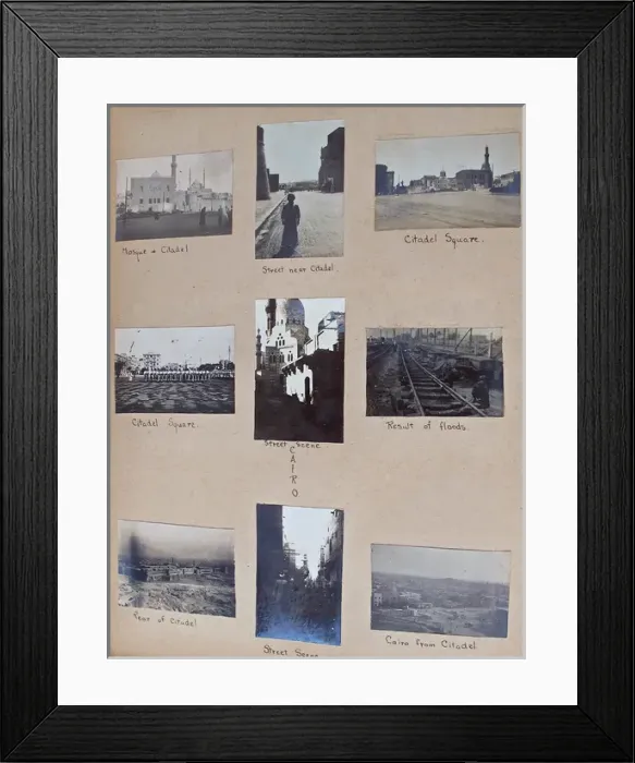 Framed Print : Album - Assorted photos and postcards of Egypt & Palestine Framed Print : Album - Assorted photos and postcards of Egypt & Palestine