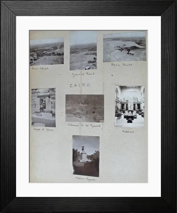 Framed Print : Album - Assorted photos and postcards of Egypt & Palestine Framed Print : Album - Assorted photos and postcards of Egypt & Palestine