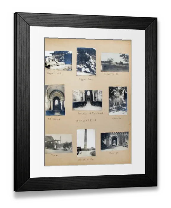 Framed Print : Album - Assorted photos and postcards of Egypt & Palestine Framed Print : Album - Assorted photos and postcards of Egypt & Palestine