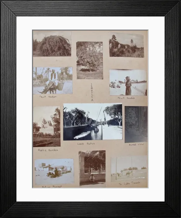 Framed Print : Album - Assorted photos and postcards of Egypt & Palestine Framed Print : Album - Assorted photos and postcards of Egypt & Palestine